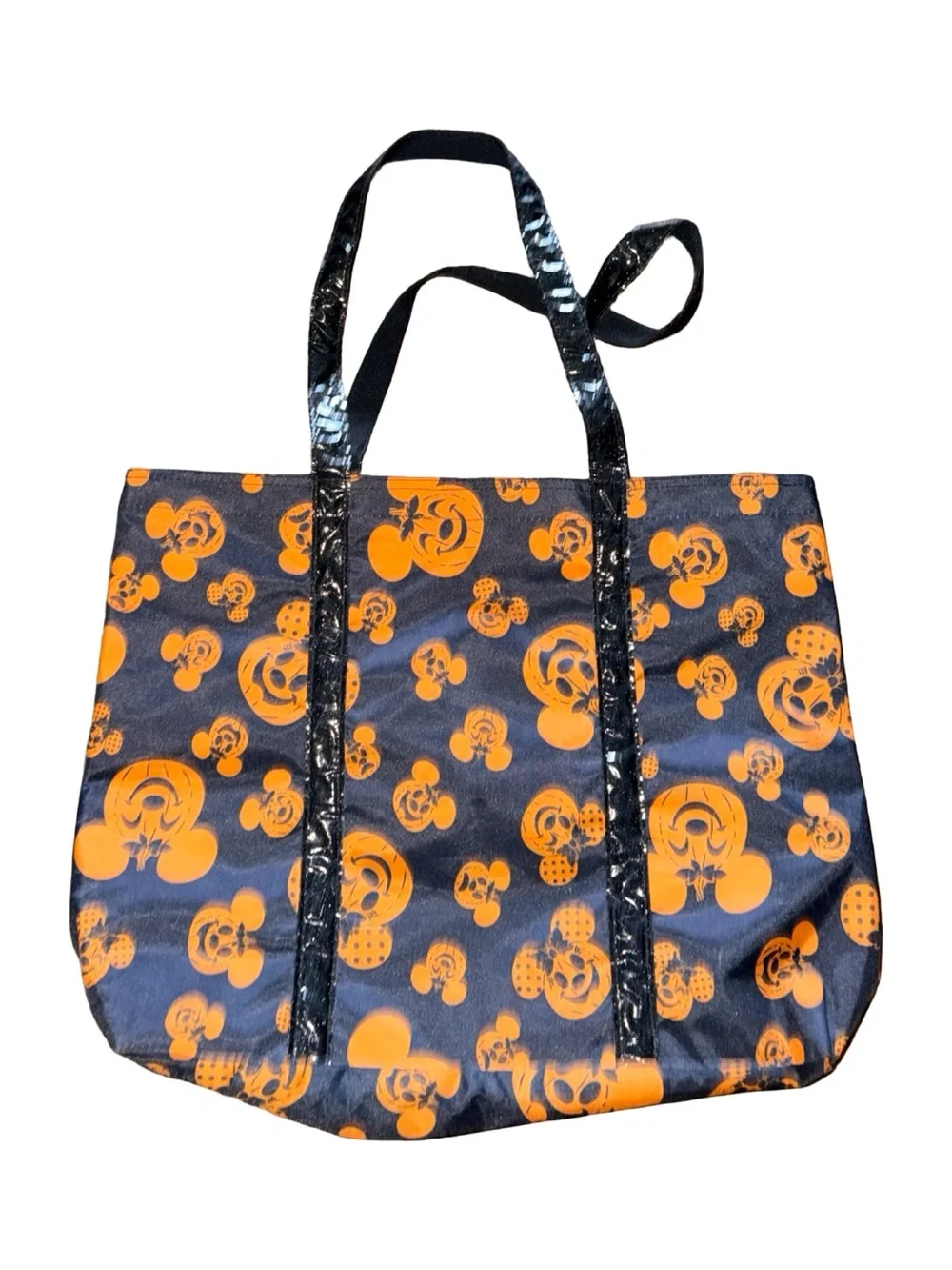 Disney Black & Orange Mickey Pumpkin Tote Bag